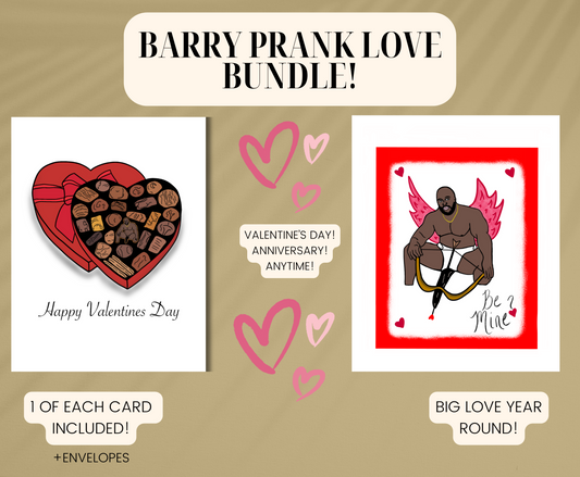 Barry Internet Prank Valentine Love Funny Greeting Card Bundle