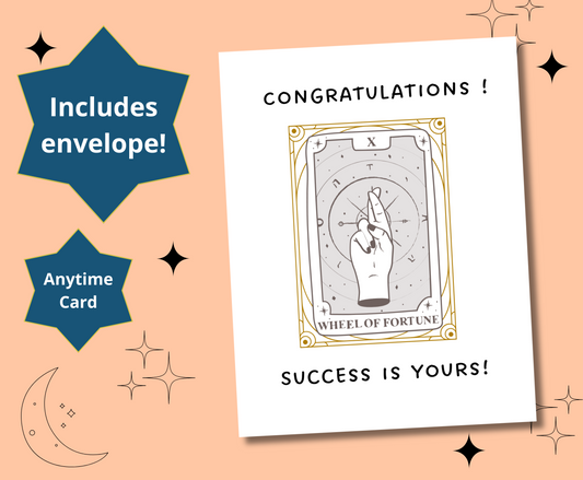 Witchy Tarot Success Congratulations Greeting Card