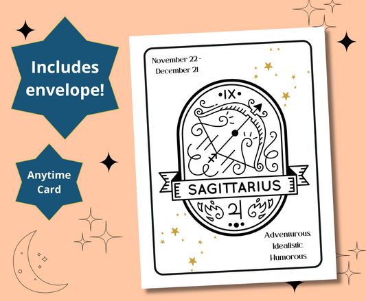 SAGITTARIUS Tarot Zodiac Astrology Birthday Anytime Greeting Card