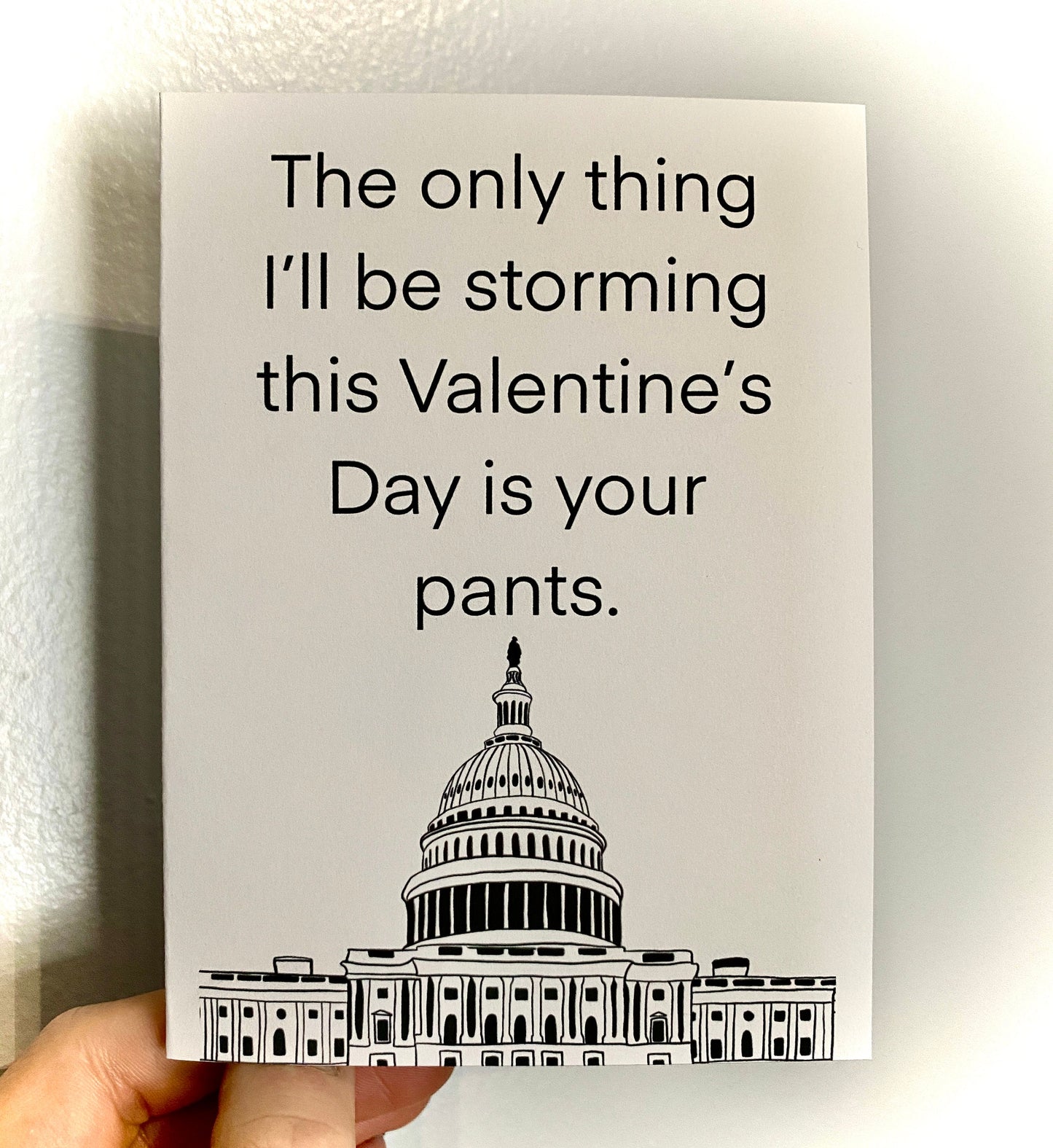 INSTANT DOWNLOAD! Print At Home! US Capitol Funny Love Valentine's Day Greeting Card