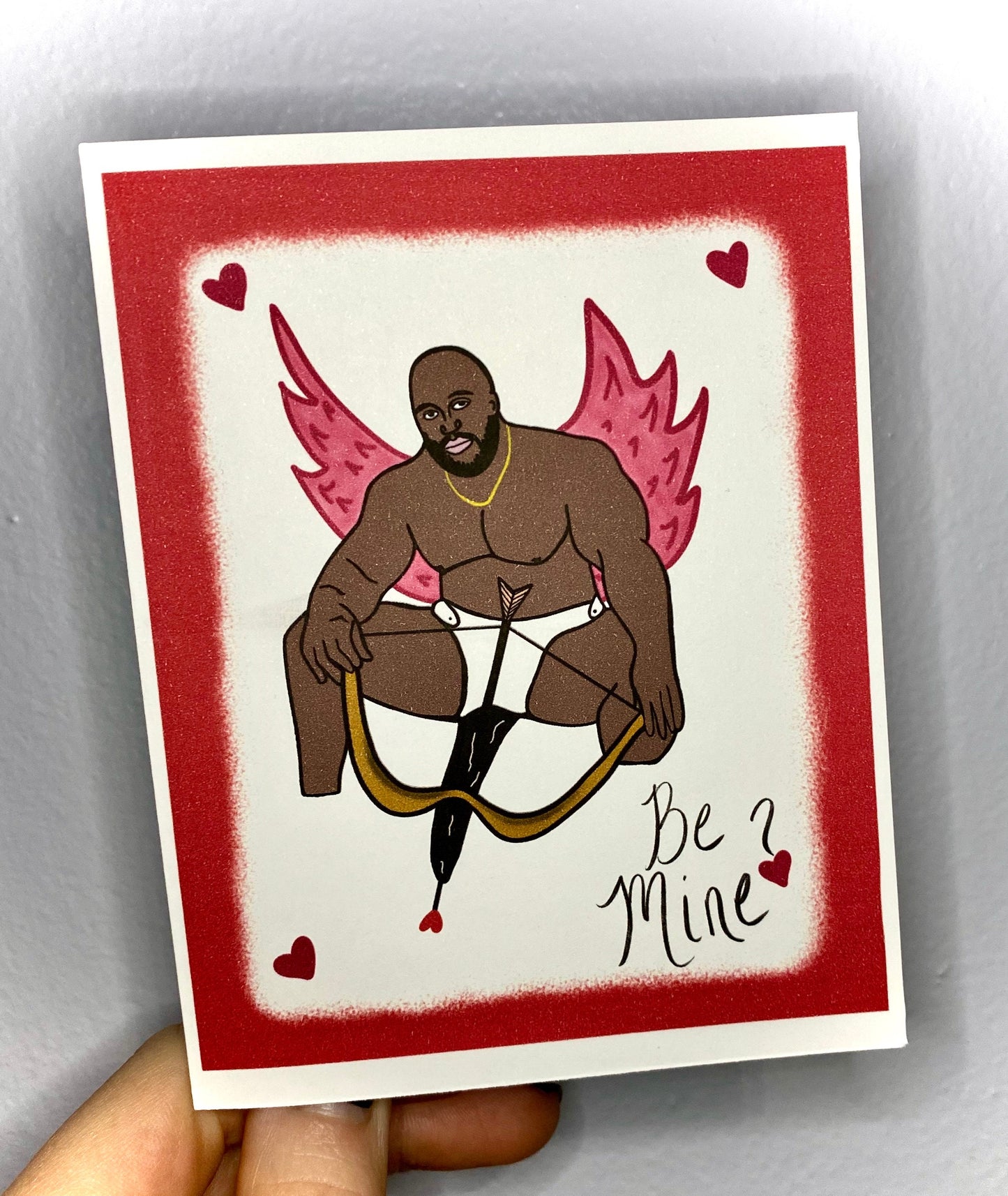 INSTANT DOWNLOAD! Print At Home! Barry Prank Valentine Love Be Mine Cupid Greeting Card