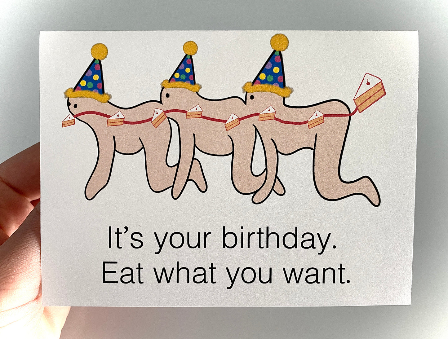 Human Centipede Funny Inappropriate Birthday Card