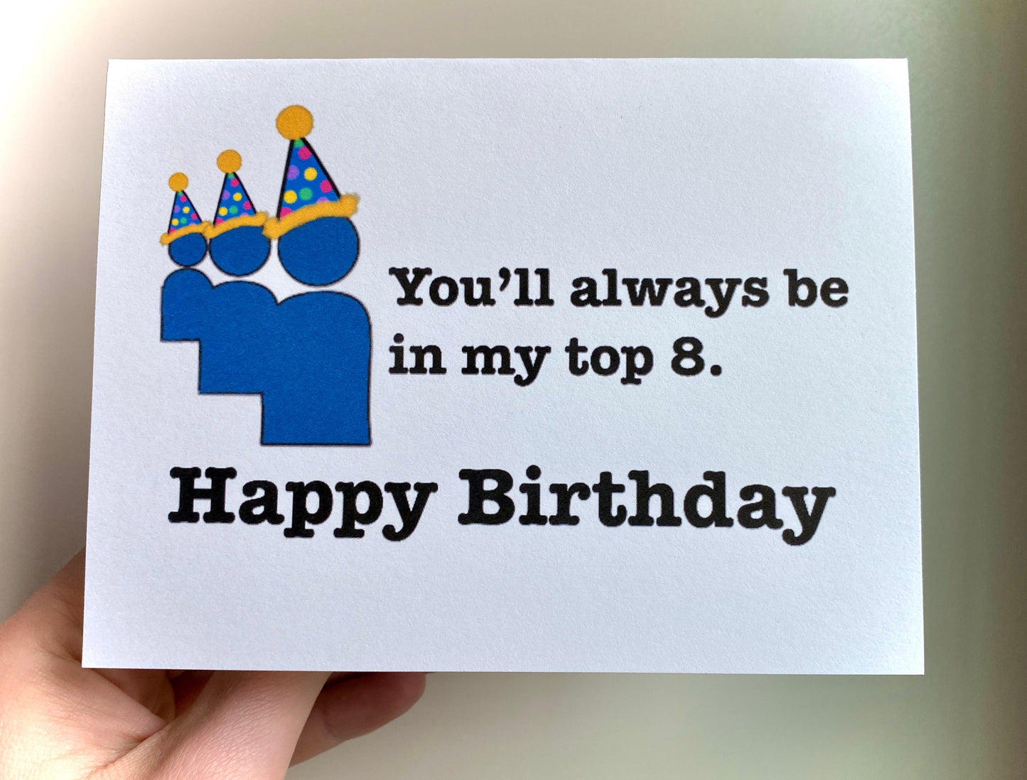 Myspace Top 8 Nostalgia Birthday Card