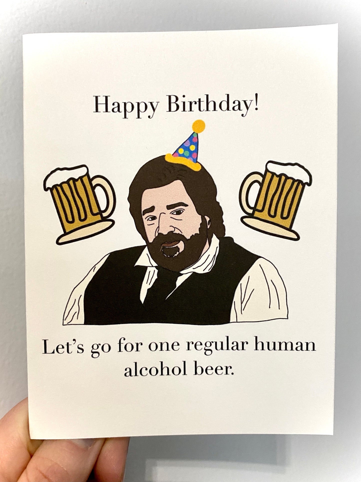 INSTANT DOWNLOAD! Print At Home! Jackie Daytona What We Do In The Shadows Human Alcohol Beer Funny Birthday Card