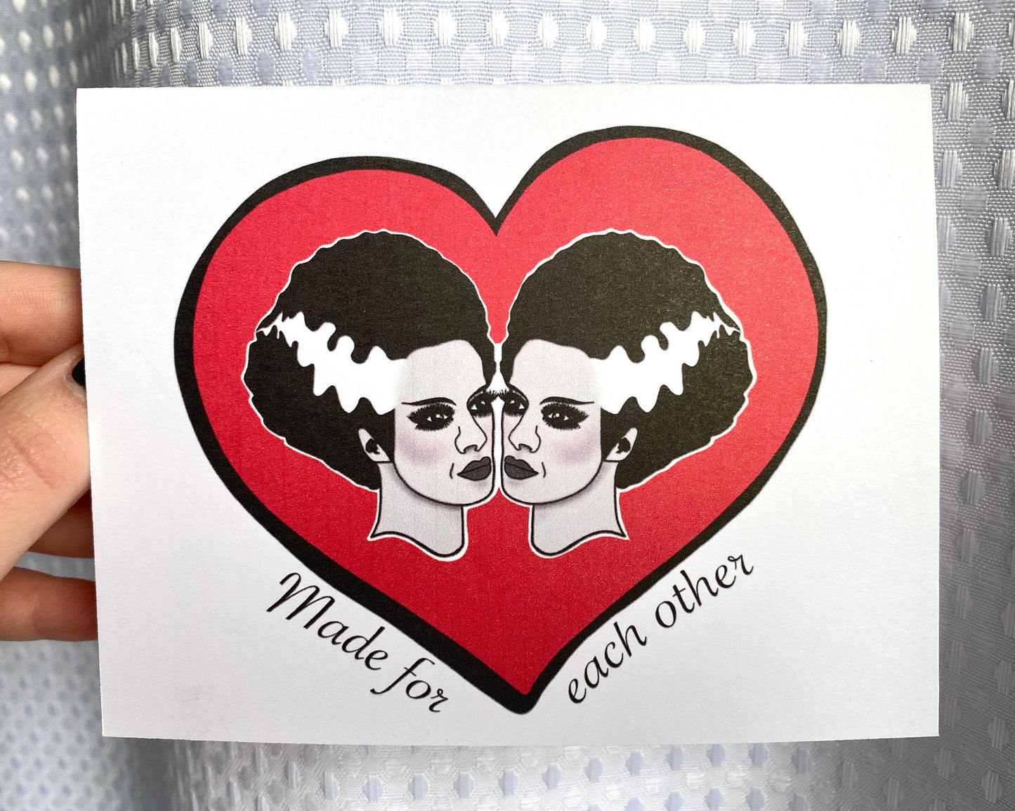 Bride of Frankenstein Monster LGBTQ Love Anniversary Wedding Card