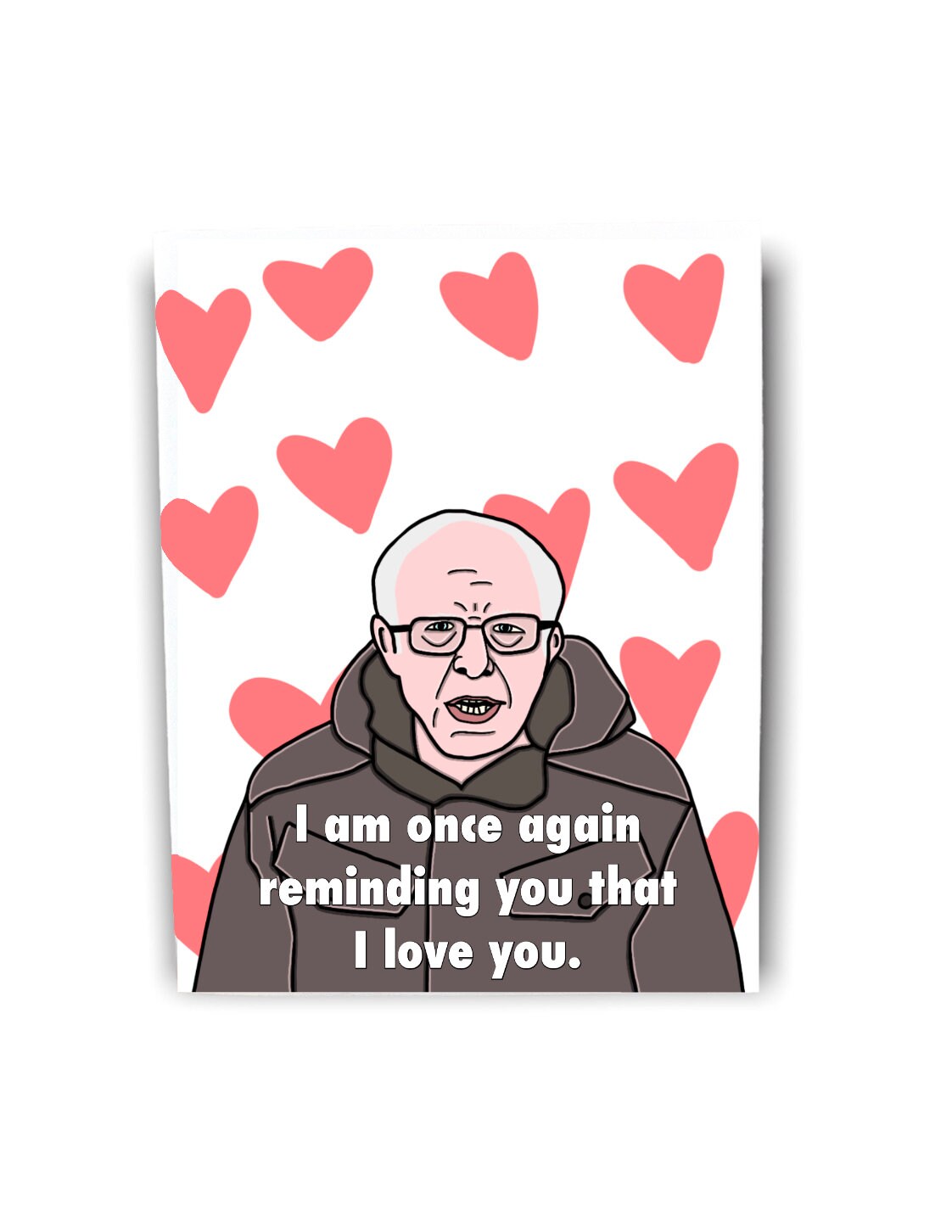 INSTANT DOWNLOAD! Print At Home! Bernie Sanders Funny Once Again Meme Birthday Valentine Anniversary Wedding Engagement Greeting Card