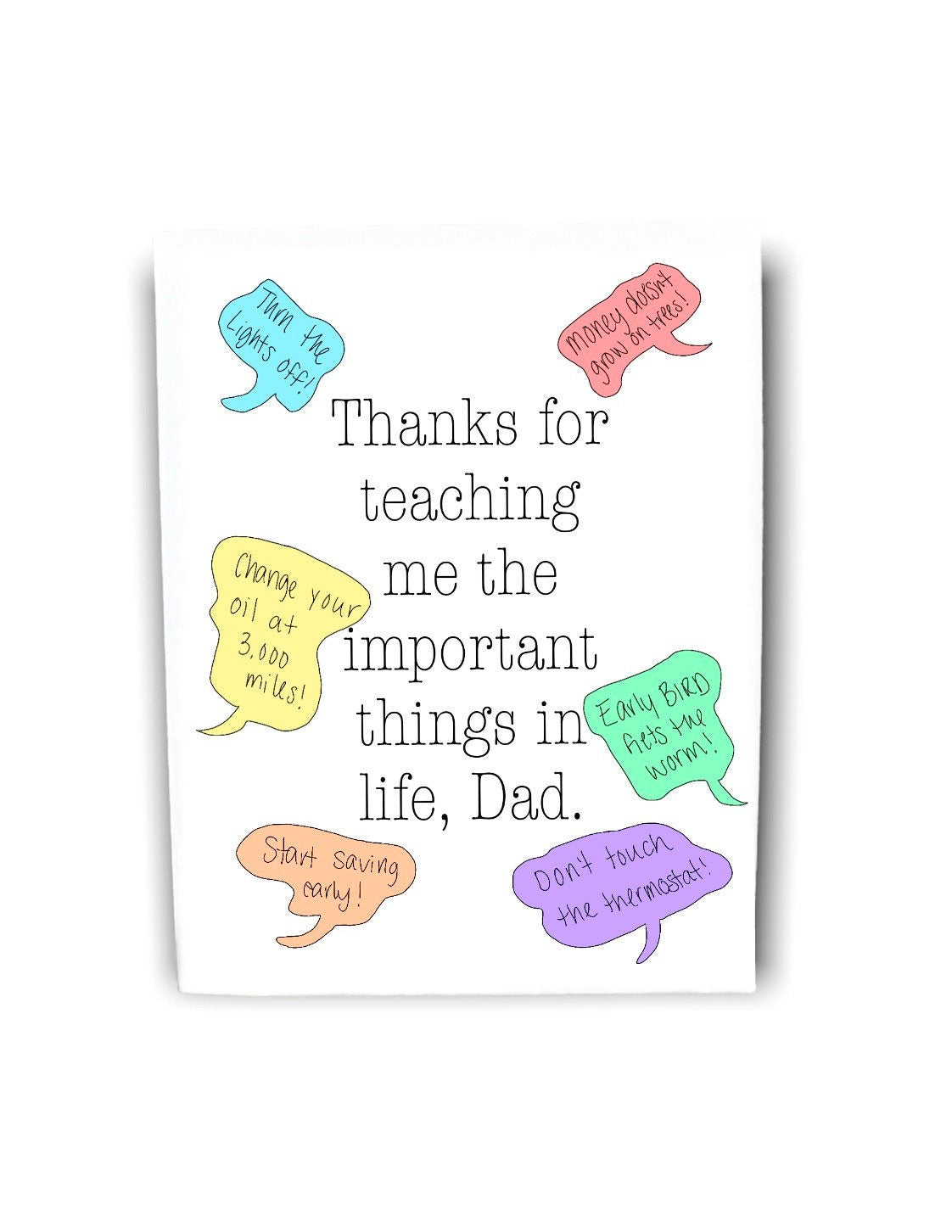 INSTANT DOWNLOAD! Print At Home! Funny Sentimental Father's Day Greeting Card