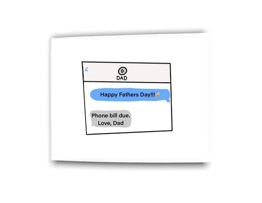 Funny Father's Day Text Greeting Card