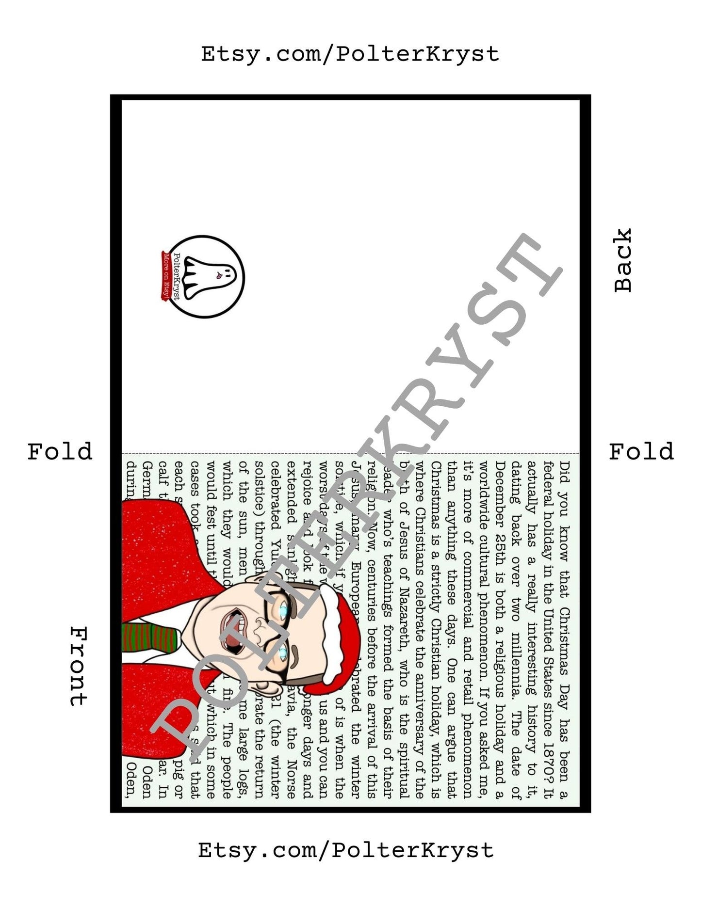 INSTANT DOWNLOAD! Print At Home! Colin Robinson What We Do In The Shadows Energy Vampire Funny Christmas Holiday Card