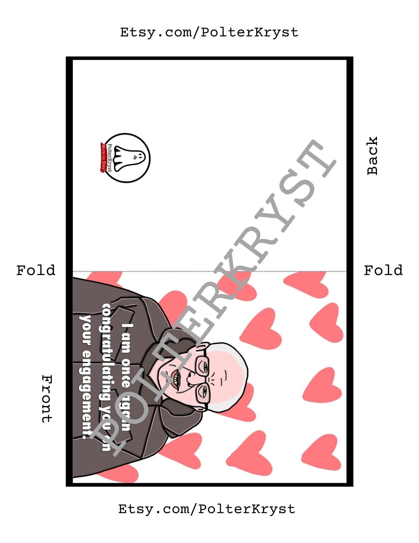 INSTANT DOWNLOAD! Print At Home! Bernie Sanders Funny Once Again Meme Wedding Engagement Greeting Card