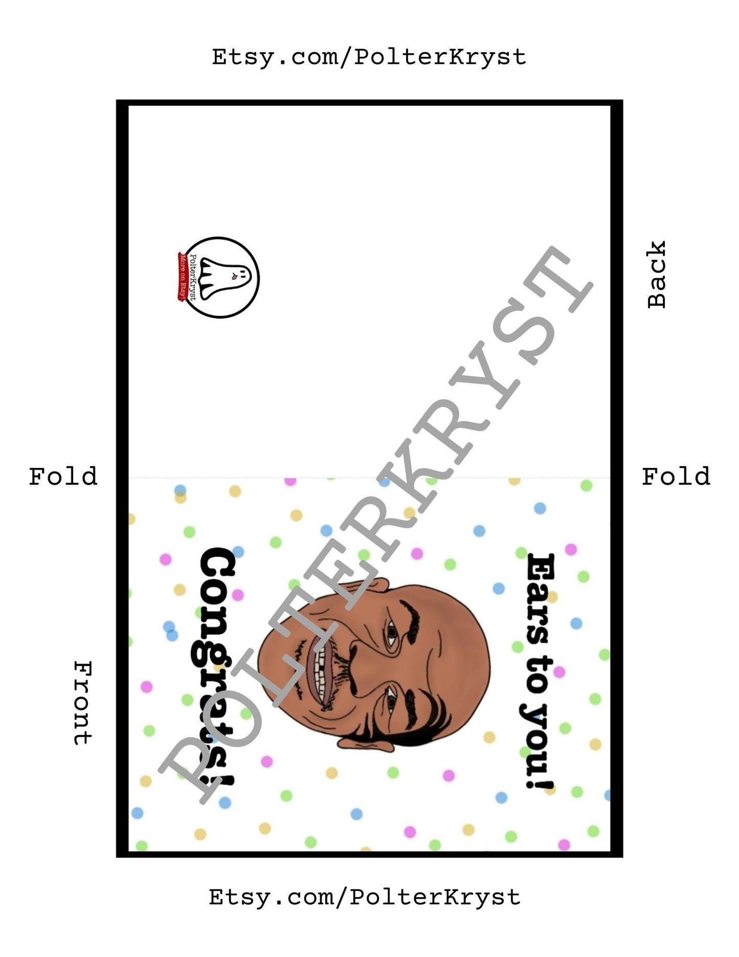 INSTANT DOWNLOAD! Print At Home! Mike Tyson Funny Ear Pun Congratulations Card