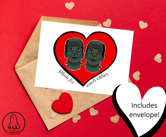 Frankenstein's Monster LGBTQ Love Anniversary Engagement Wedding Card