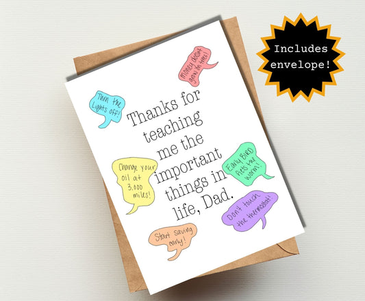 Funny Sentimental Father's Day Greeting Card