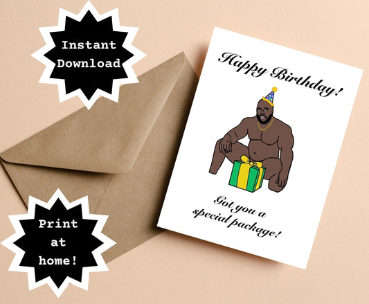 INSTANT DOWNLOAD! Print At Home! Barry Internet Prank Funny Inappropriate Gift Birthday Card