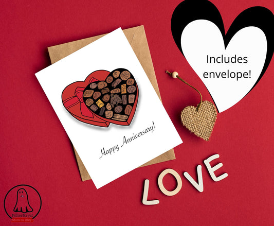 Barry Prank Chocolate Heart Anniversary Love Card