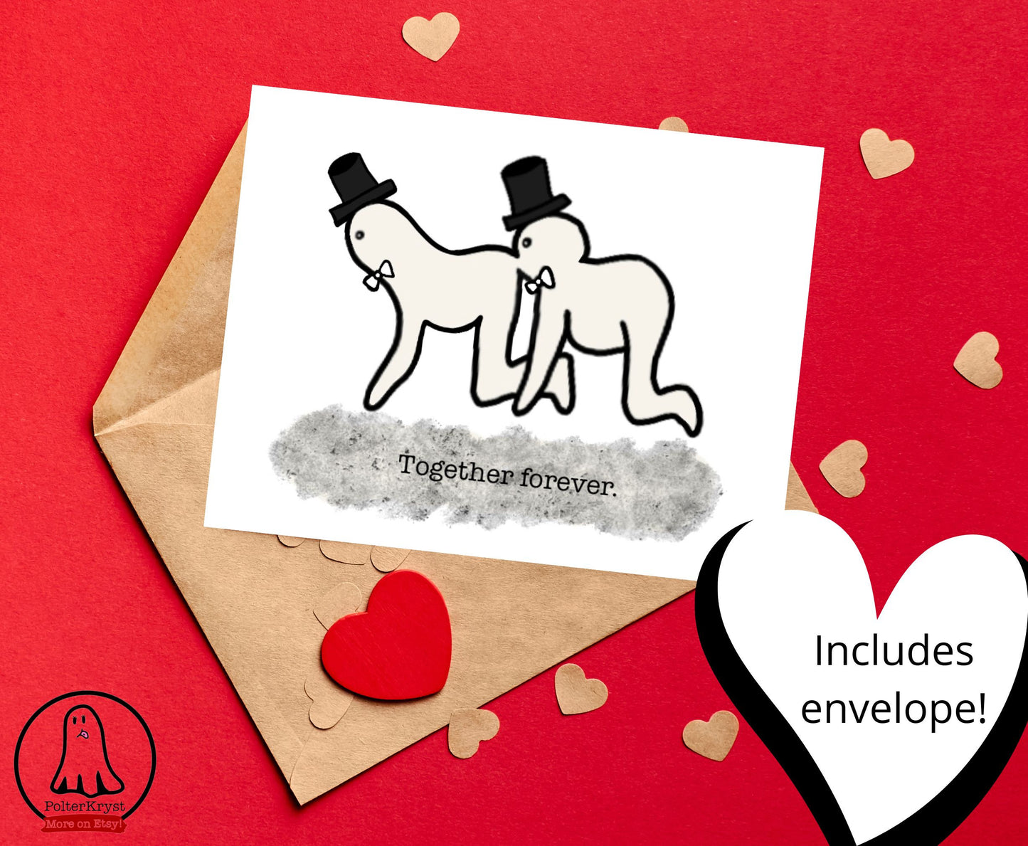 Human Centipede Funny LGBTQ Wedding Engagement Card