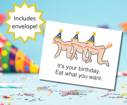 Human Centipede Funny Inappropriate Birthday Card