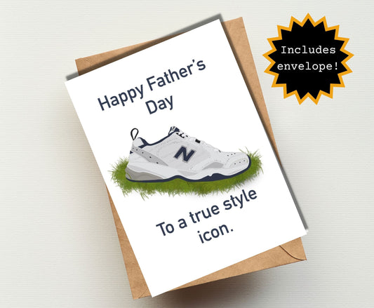 Funny Father's Day New Balance Sneakers Meme Card