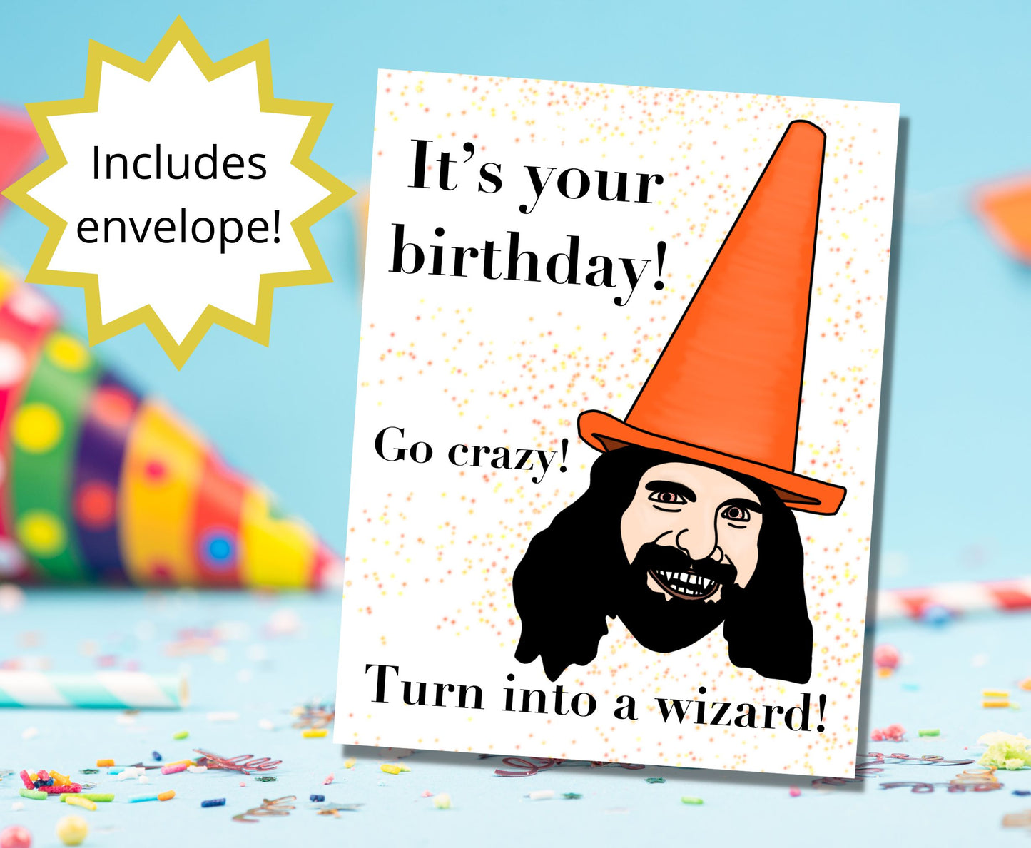 Nandor What We Do In The Shadows Vampire Funny Wizard Birthday Greeting Card